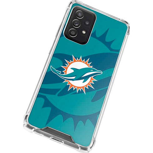 NFL Miami Dolphins Double Vision Galaxy A52 5G Clear Case